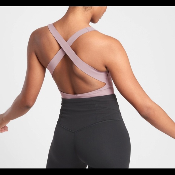 Athleta Pirouette Leotard Flora Mauve NWT XL - Picture 7 of 9